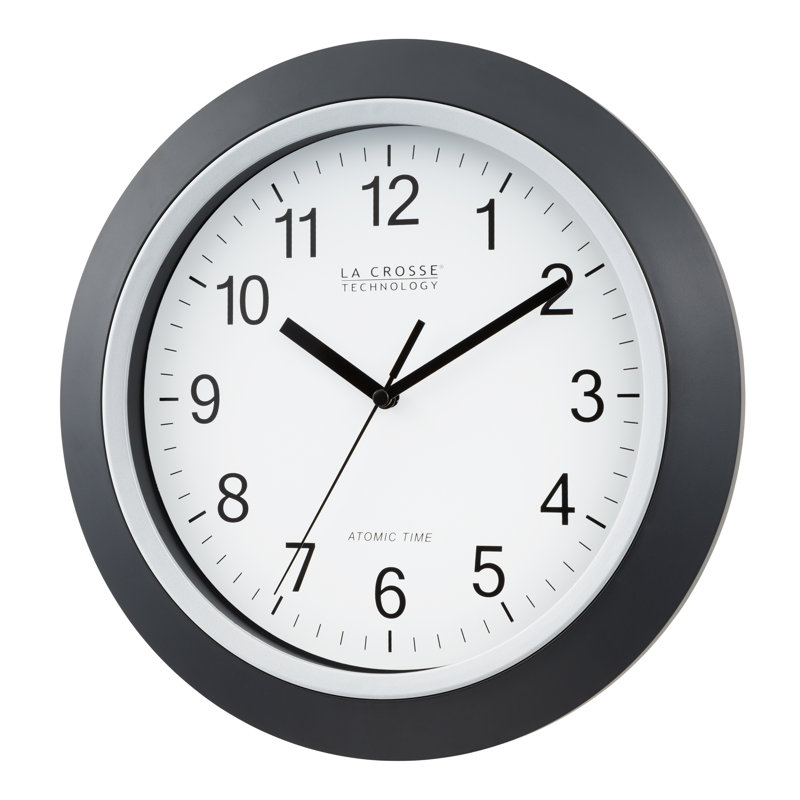 Horloge murale analogique 12 "Weatherby, Noir