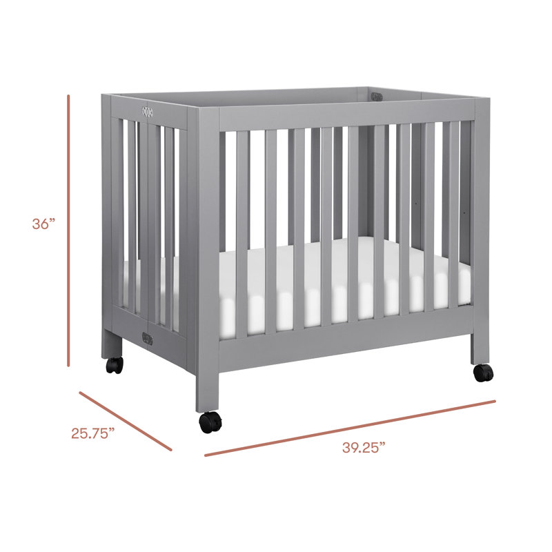 Origami Mini Portable Crib, Gray