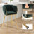 Set of 2 Counter Height Bar Stools, 26 Inch Modern Mid-Century Inspired with Backs & Metal Legs for Contemporary Kitchen Island or Bar-1524790658
