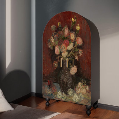 American style retro bedroom wooden wardrobe