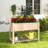 Wood Elevated Planter with Trellis