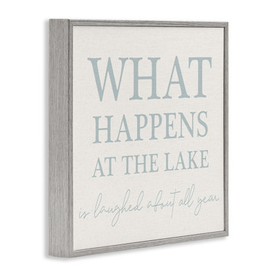 What Happens At Lake Framed Giclee Art by Lil' Rue