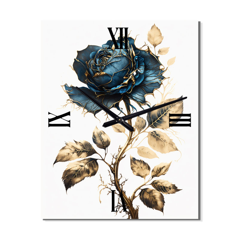 Jebbe - Horloges murales à motif floral rose, Grand