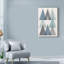 «Mod Triangles IV Blue», art sur toile-33426861