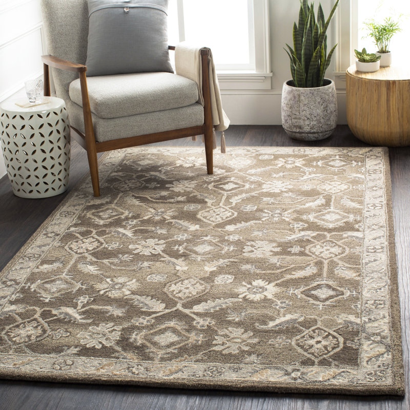 Tapis brun foncé / gris anthracite Soho, Rectangle 9 pi x 12 pi