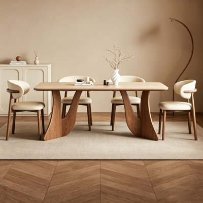 Table rétro en noyer fritté