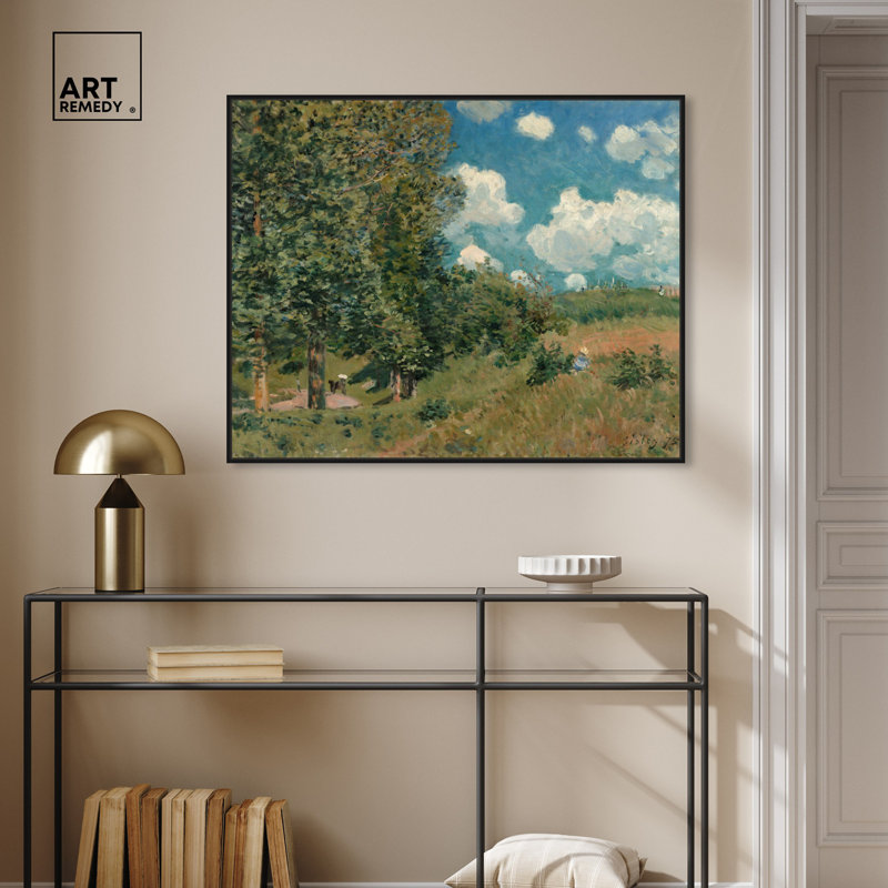 «The Road From Versailles», art mural classique rétro par Bloomsbury Market, Cadre noir, H 31 po x l 37 po