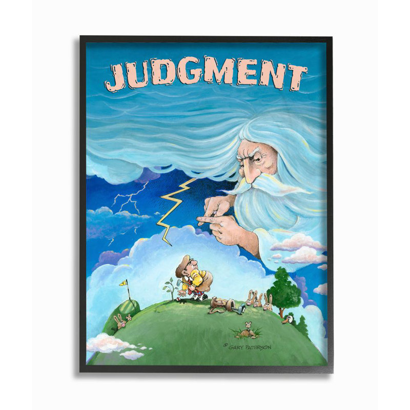 « jugement amusant golf drawing sports design » par gary patterson-impression sur dessin, H 30 po x l 24 po