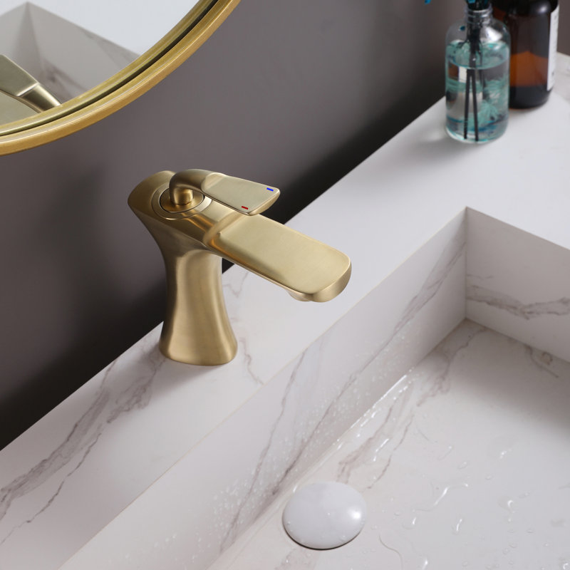 Single-handle Bathroom Faucet, Brushed Gold