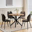 Dining Chairs - Contemporary Dining Chair - Comfortable Velvet Dining Chair - Metal Legs-892459984-877655163