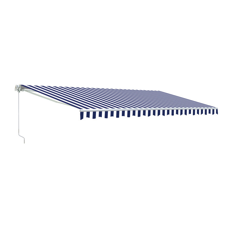Tissu de remplacement pour auvent rétractable ALEKO, Rayures bleues et blanches, l 12 pi x P 10 pi