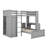 Kids Twin Loft Bed with Drawers-728884238