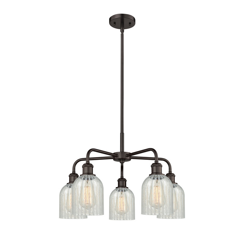 Lustre en forme de cloche à 5 lumières Matewan, Bronze huilé