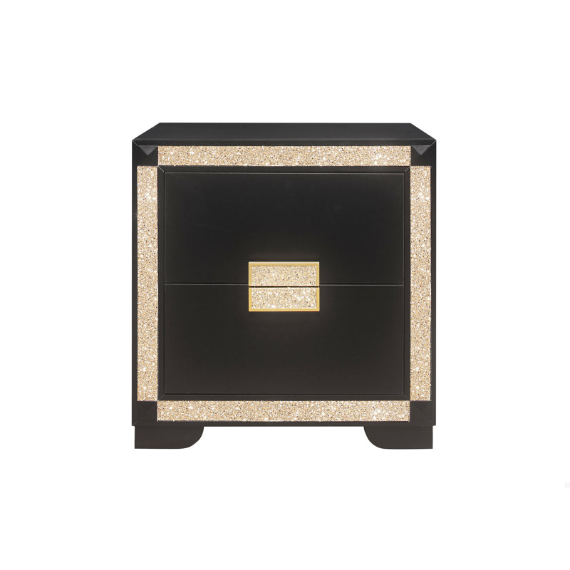 Table de chevet avec 2 tiroirs