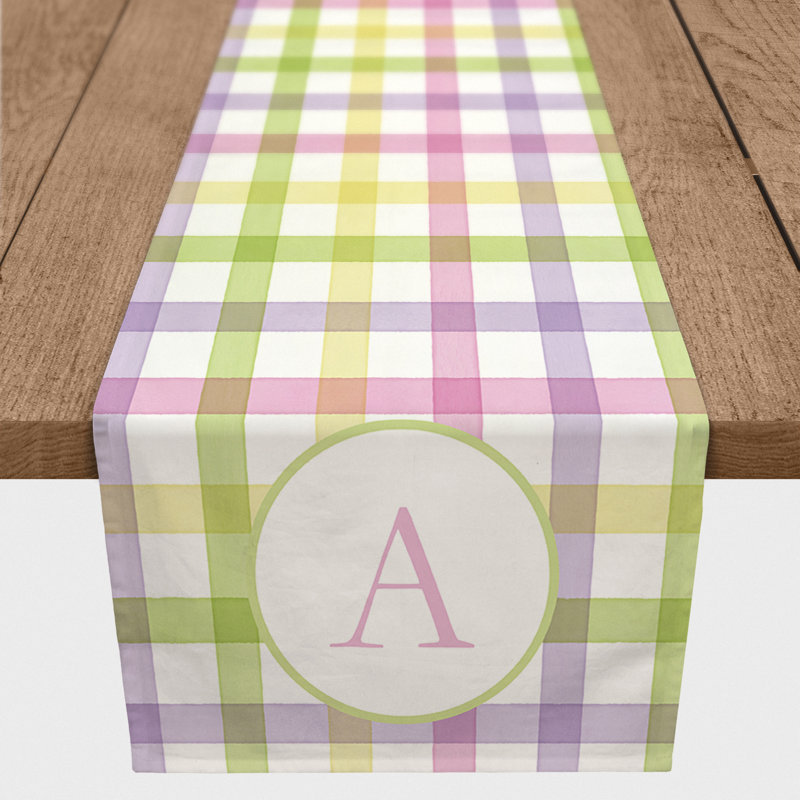 Chemin de table rectangulaire en polyester Baid