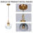 1 - Light Ribbed Glass Chandelier