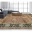Tapis rouille et noir noué à la main de haute qualité