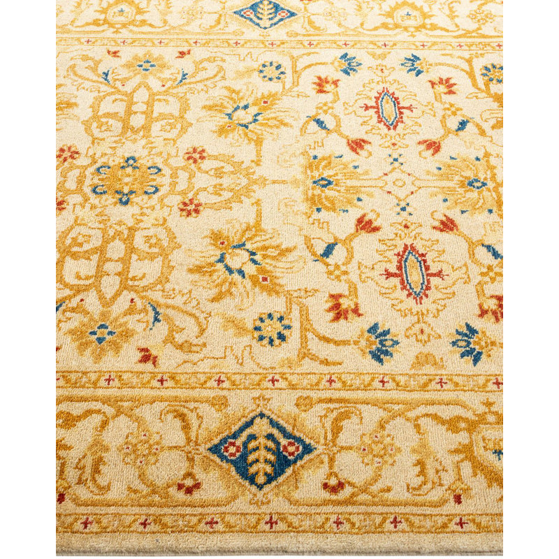 Eclectic One-of-a-Kind 4' 1" x 6' 5" Hand Knotted Area Rug