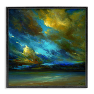  «Yellow Streaked Sky», art de la giclée encadrée par Sheila Finch