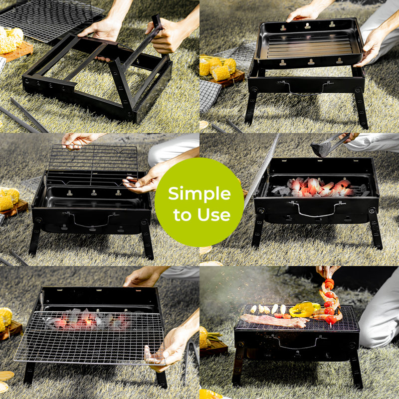ROYALFORD 35cm W Portable Charcoal Grill