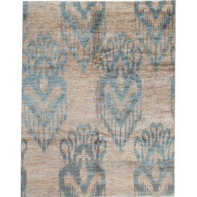 Hand-Knotted High-Quality Blue Area Rug