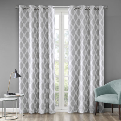 Printed Ikat Blackout Curtain Panel – Textured, Energy Efficient, Noise Buffering
