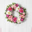 Faux Peony Plastic 22'' Wreath
