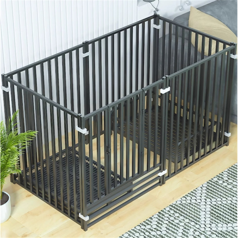 Enclos d'exercice 6 panneaux en métal, H 35,43 po x l 62,99 po x P 31,49 po