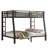 Metal Full Xl Over Queen Bunk Bed For Adults And Teens, Space-saving Heavy-duty Bunk Bed With Guardrails, No Box Spring Needed, Under-bed Storage