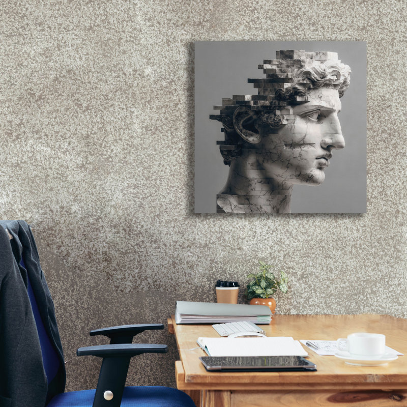  «David's Glitch» par Ann Klee, art mural sur toile, 26 po x 26 po, H 26 po x l 26 po