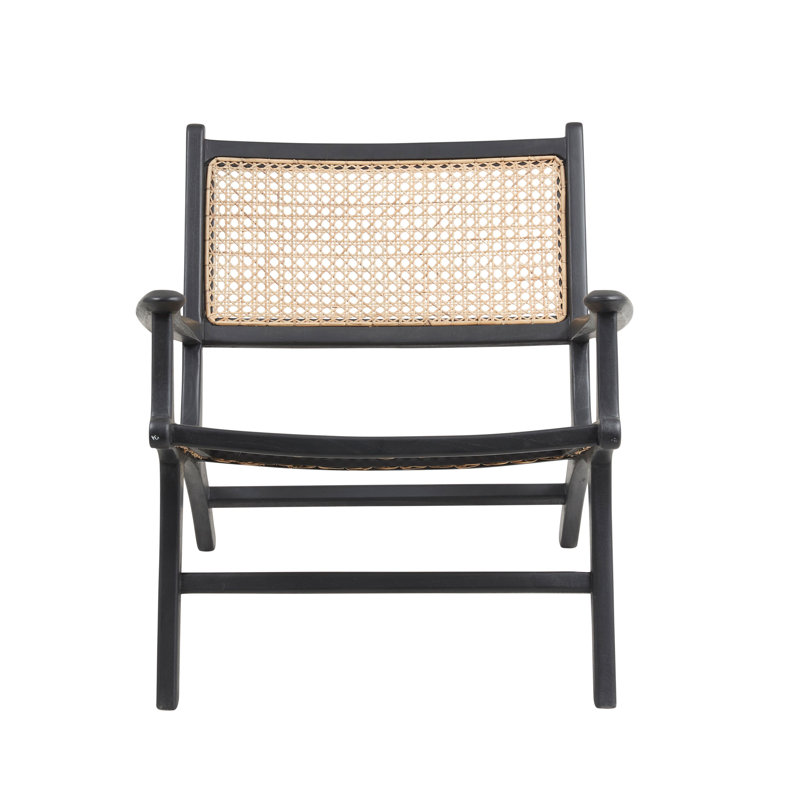 Douglasville Upholstered Accent Chair, Black/Natur
