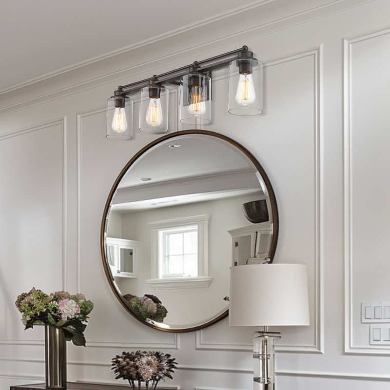 Stilesville 4 - Light Dimmable Vanity Light, Oil Rubbed Bronze