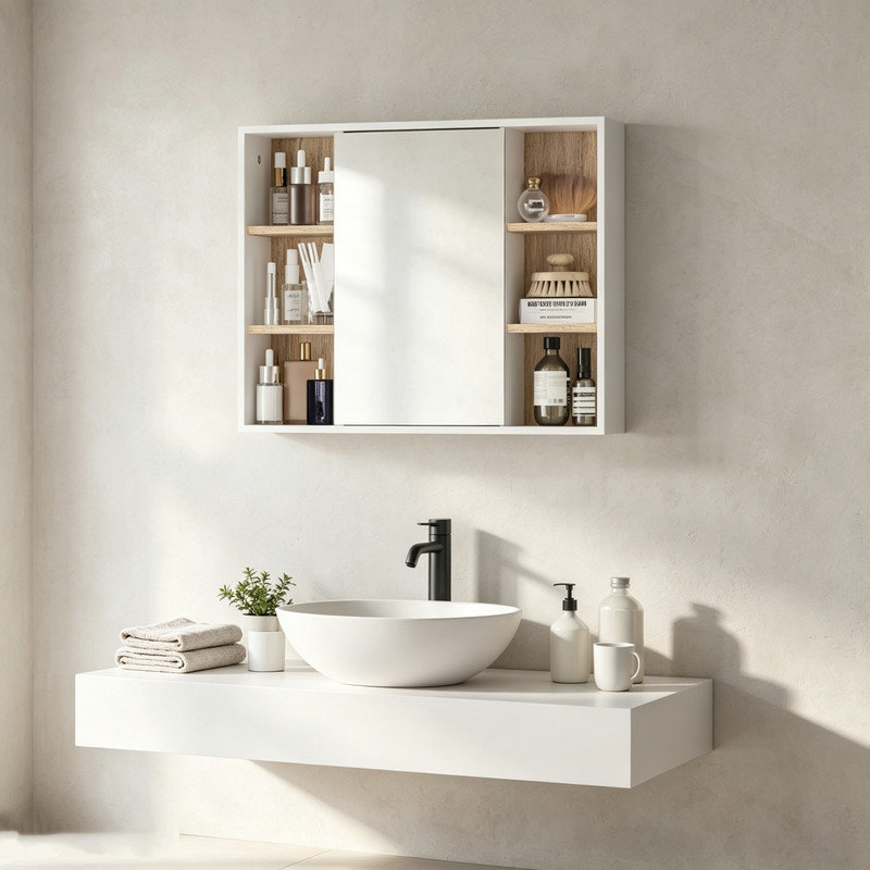W H Medicine Cabinet Mirror