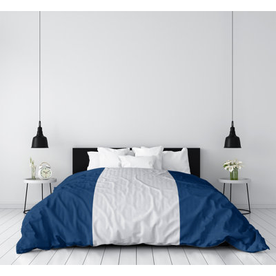 Modern & Contemporary Box Stitch Striped Comforter