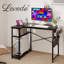 L-Shaped Metal Base Computer Desk