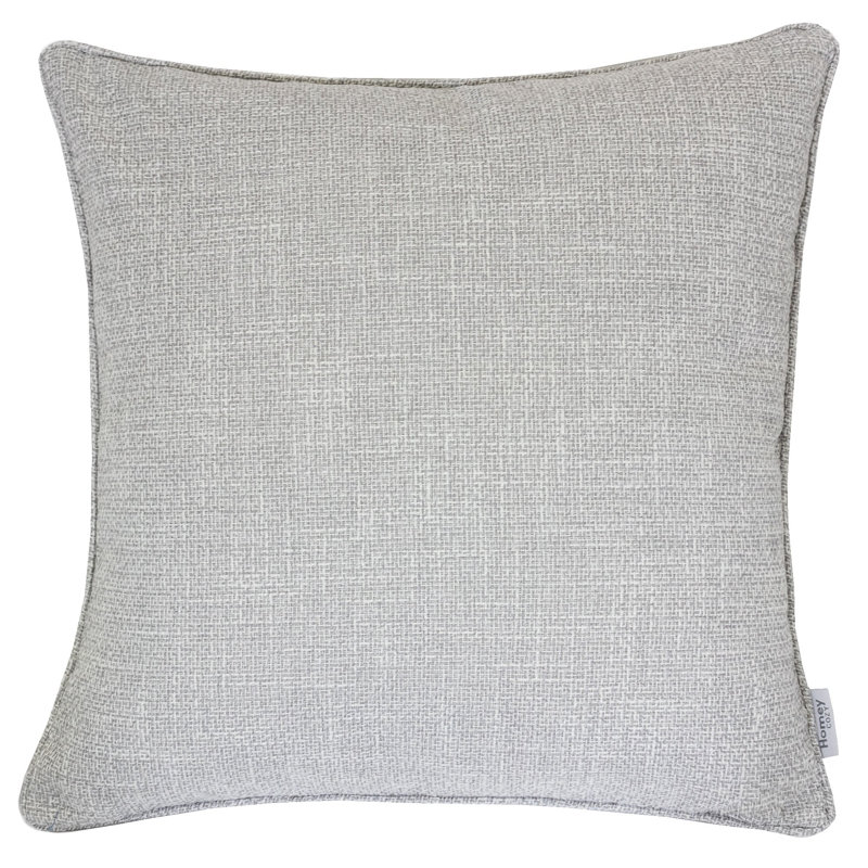 Square Linen Pillow Cover & Insert, Silver