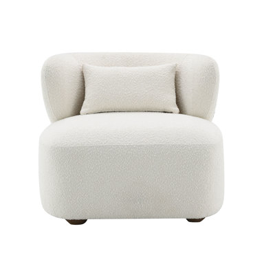Chaise d'appoint rembourrée avec coussin Faisa