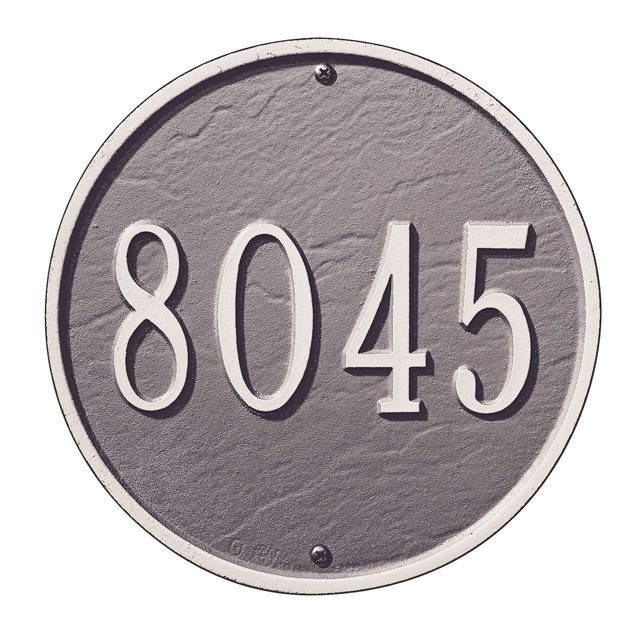 Plaque d'adresse murale 1 ligne, Cuivre antique, Oui