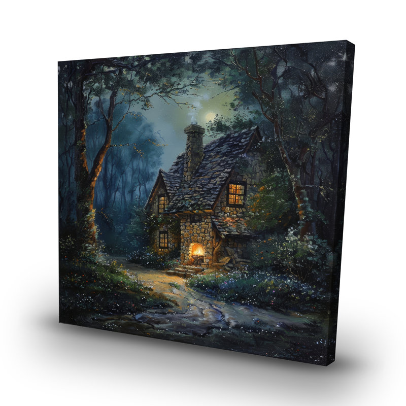 Hidden shack - 32"x32" art on canvas