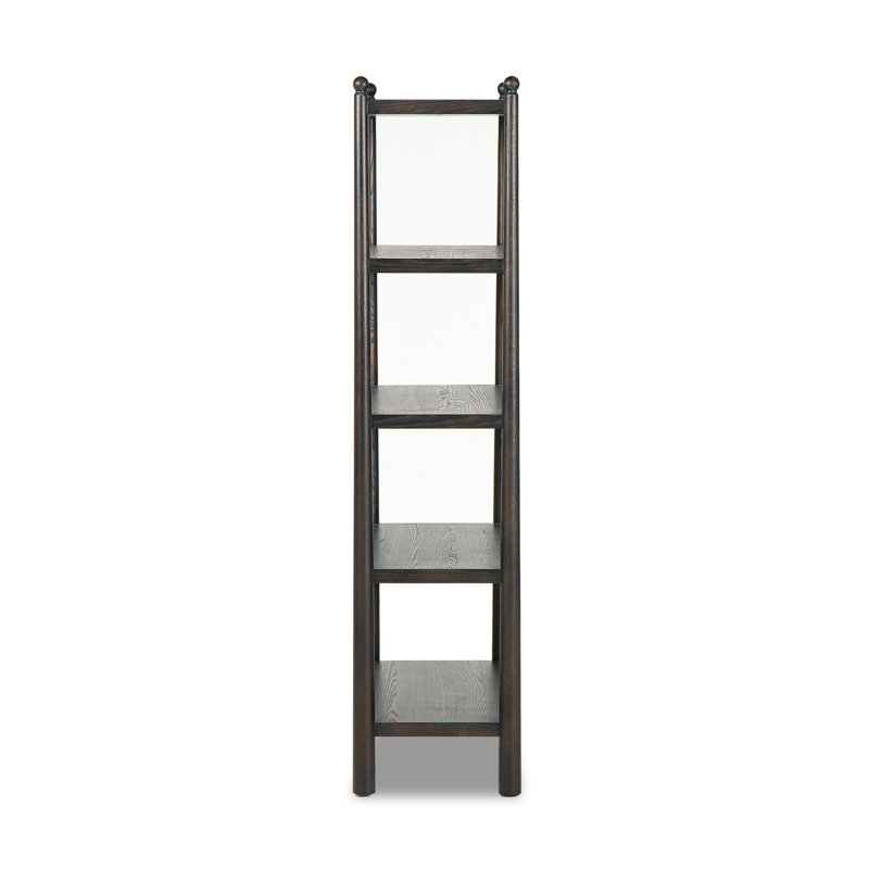 Eldridge Standard Bookcase, Distressed Black Oak
