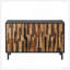 Buffet rustique de style champêtre de 120 cm (47,24 po) avec motif de bois droit, meuble d'appoint moderne