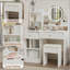 Bureau de coiffeuse avec miroir et lumières Fashion pour coiffeuse et fauteuil rembourré