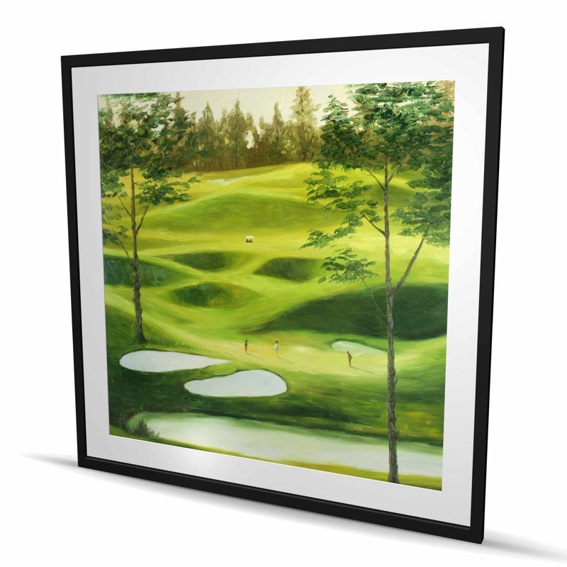 «Big Golf Course», reproduction encadrée matte blanche