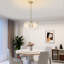  Lustre tambour en verre 4 lumières-611746811
