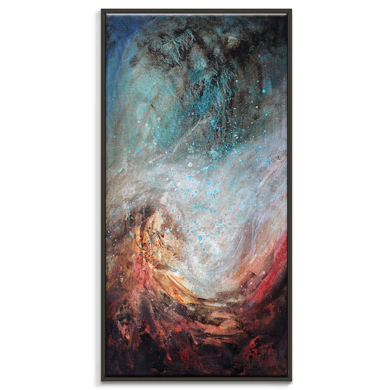 John Louis - Painting on Canvas, Black Floater Frame