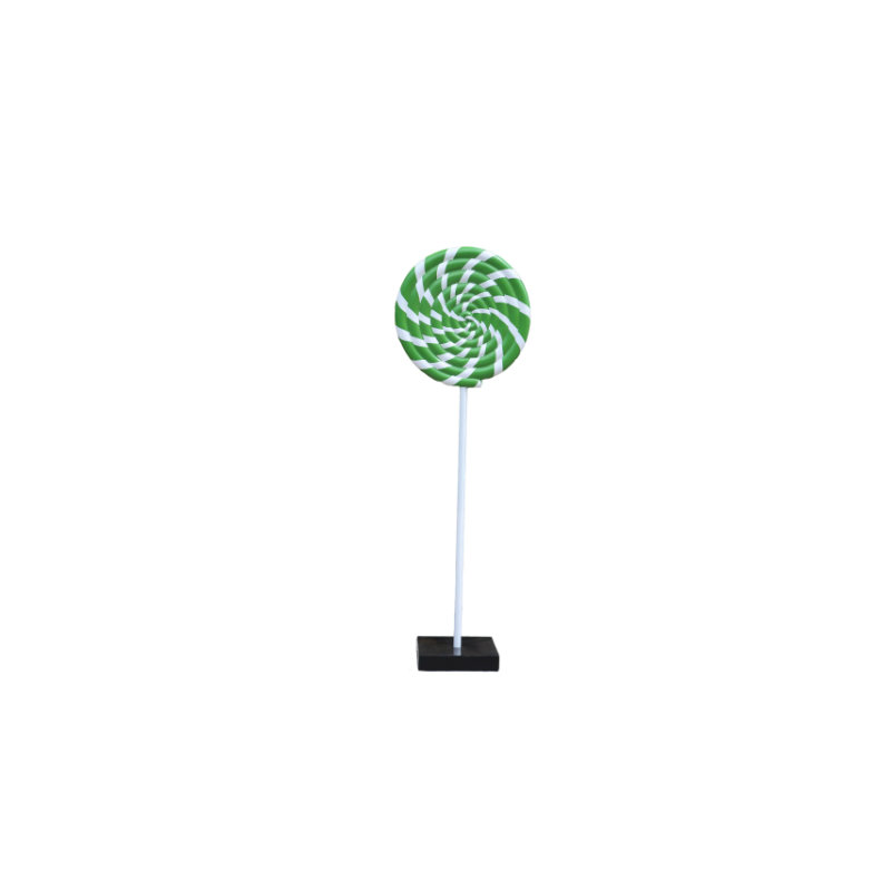 Henebry Swirl Lollipop Over Sized Statue, Green
