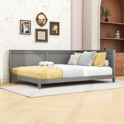 Full Size Wood Daybed with Convertible Sofa Feature