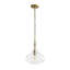 Luminaire suspendu en verre ondulé 1 lumière-107381852