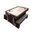Table de jeu MATTEW 7Ft 3-en-1 - Table de billard, air hockey et tennis de table avec bancs de rangement