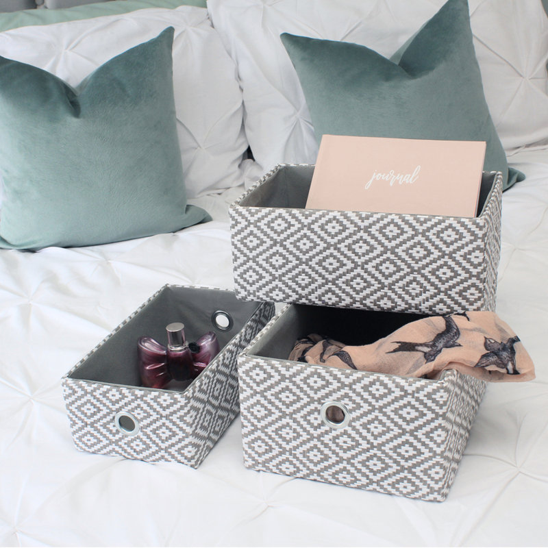 JVL Fabric Decorative Basket